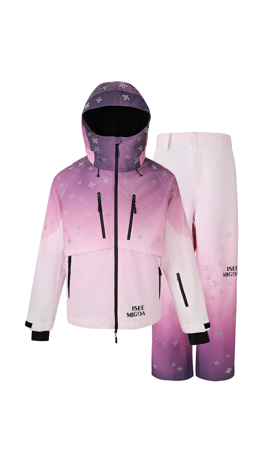 ISEE MIGGA Sunset Pink Cross Ski Suit
