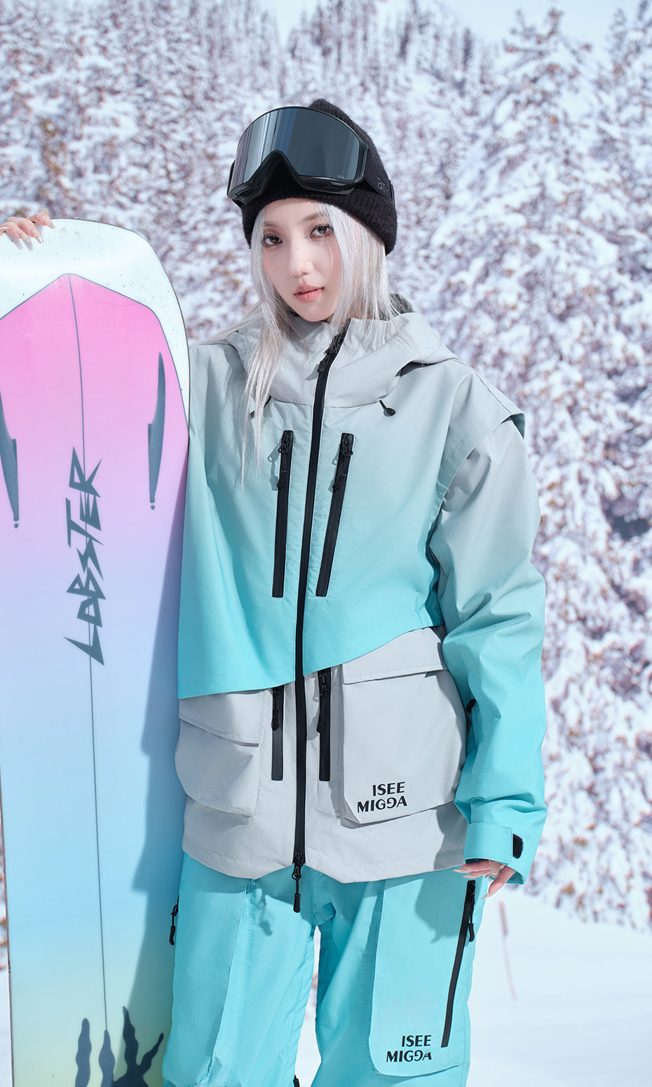 ISEE MIGGA 3L防水　スノーボードウェア グレー Sサイズ　男女兼用 ISEE MIGGA 3L防水 スノーボードウェア グレー Sサイズ 男女兼用 ISEE