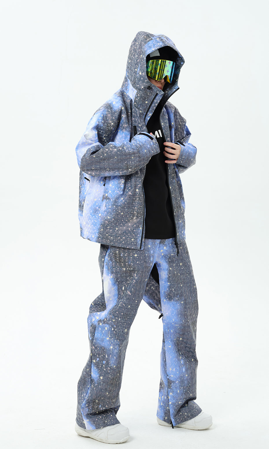 ISEE MIGGA 3D Naked Starry Sky Ski Suit