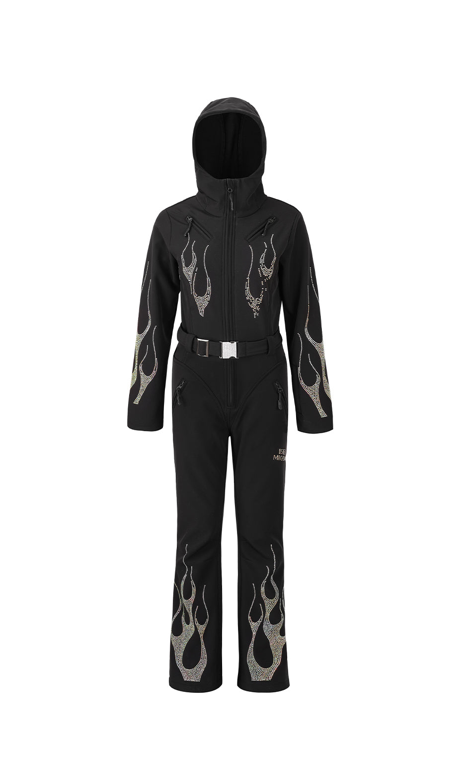 ISEE MIGGA Rhinestone Flame Ski Suit