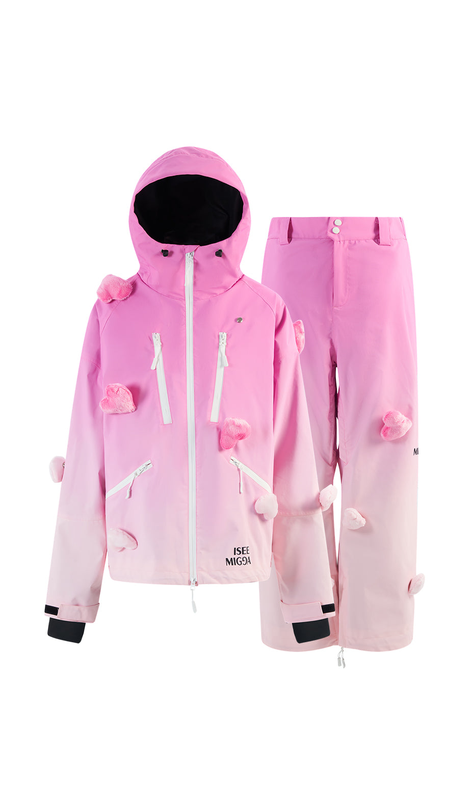 ISEE MIGGA Children'sGradient Luminous Love Ski Suit