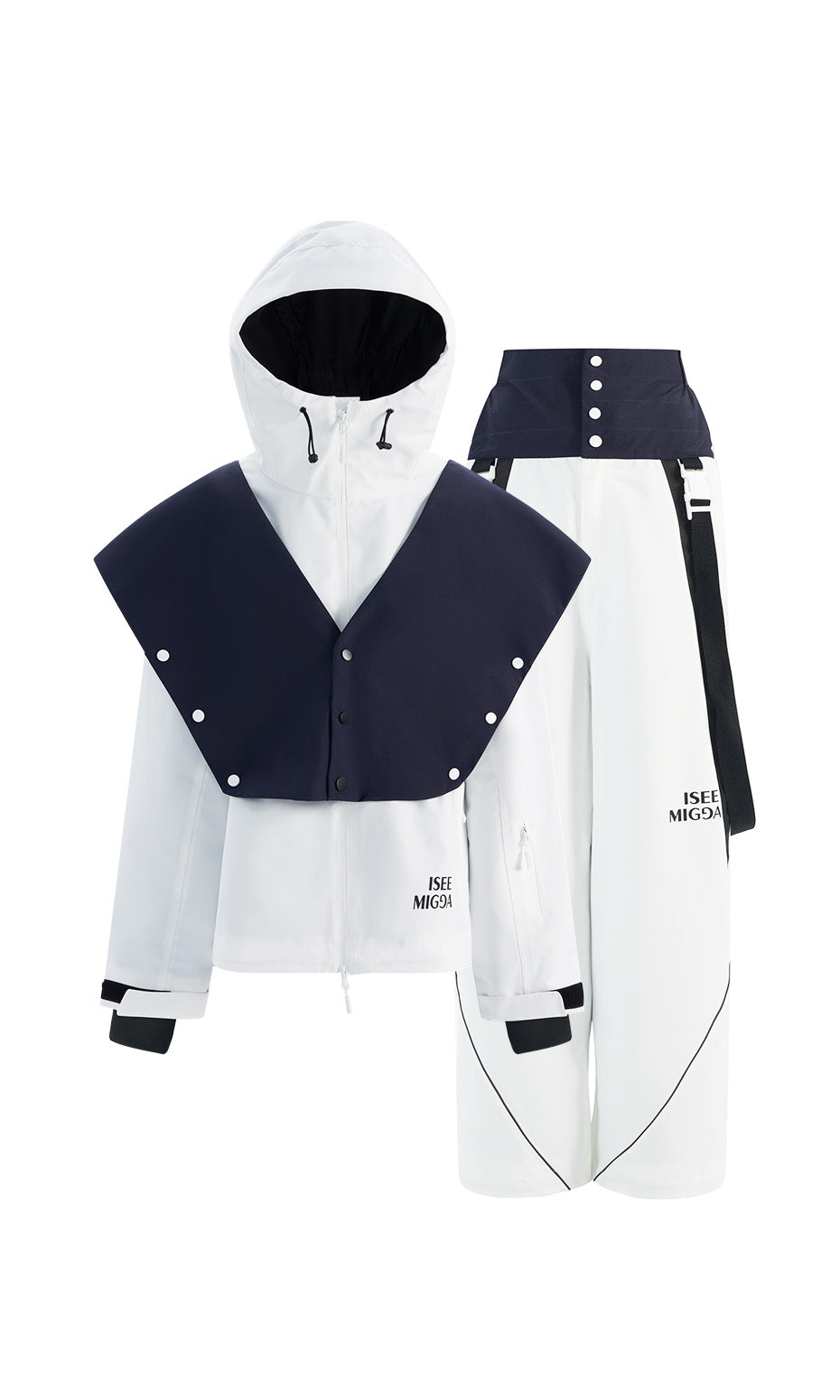 ISEE MIGGA Blue and White Sailor Ski Jacket