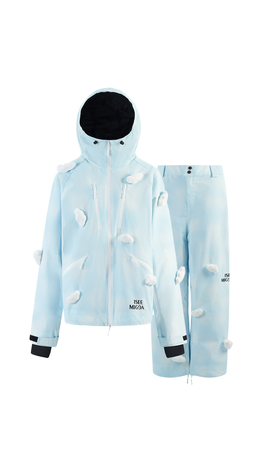 ISEE MIGGA Children's 3D Luminous Cloud Ski Suit