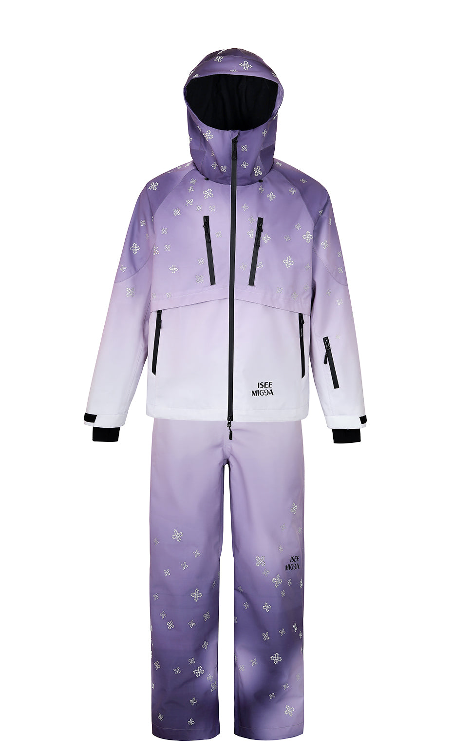 ISEE MIGGA Dark Night Purple Cross Ski Suit