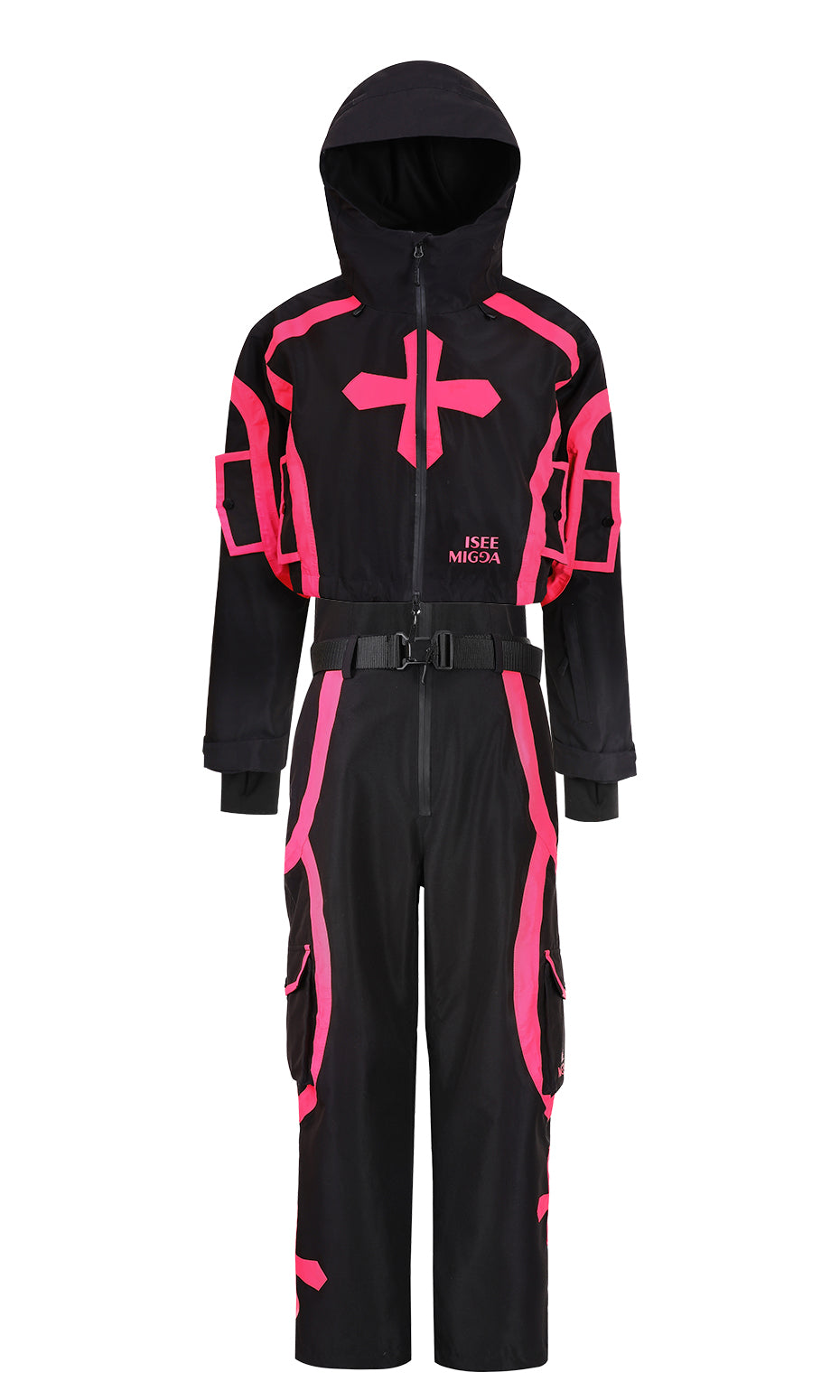 ISEE MIGGA Snowy Black Rose Ski Suit