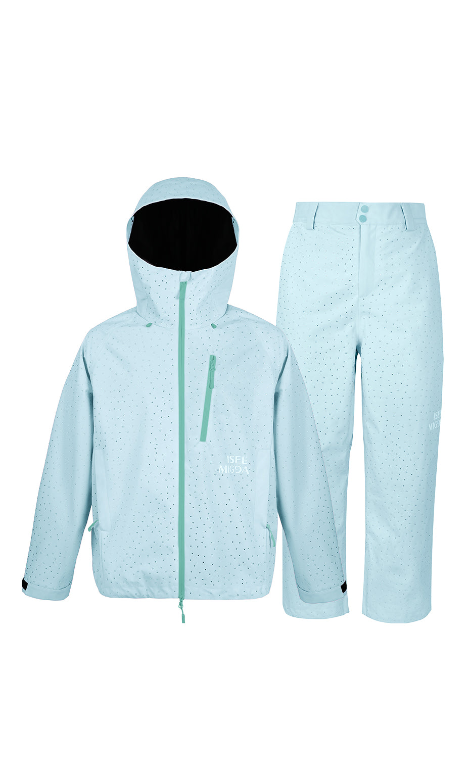 ISEE MIGGA Diamond Mint Green Ski Suit