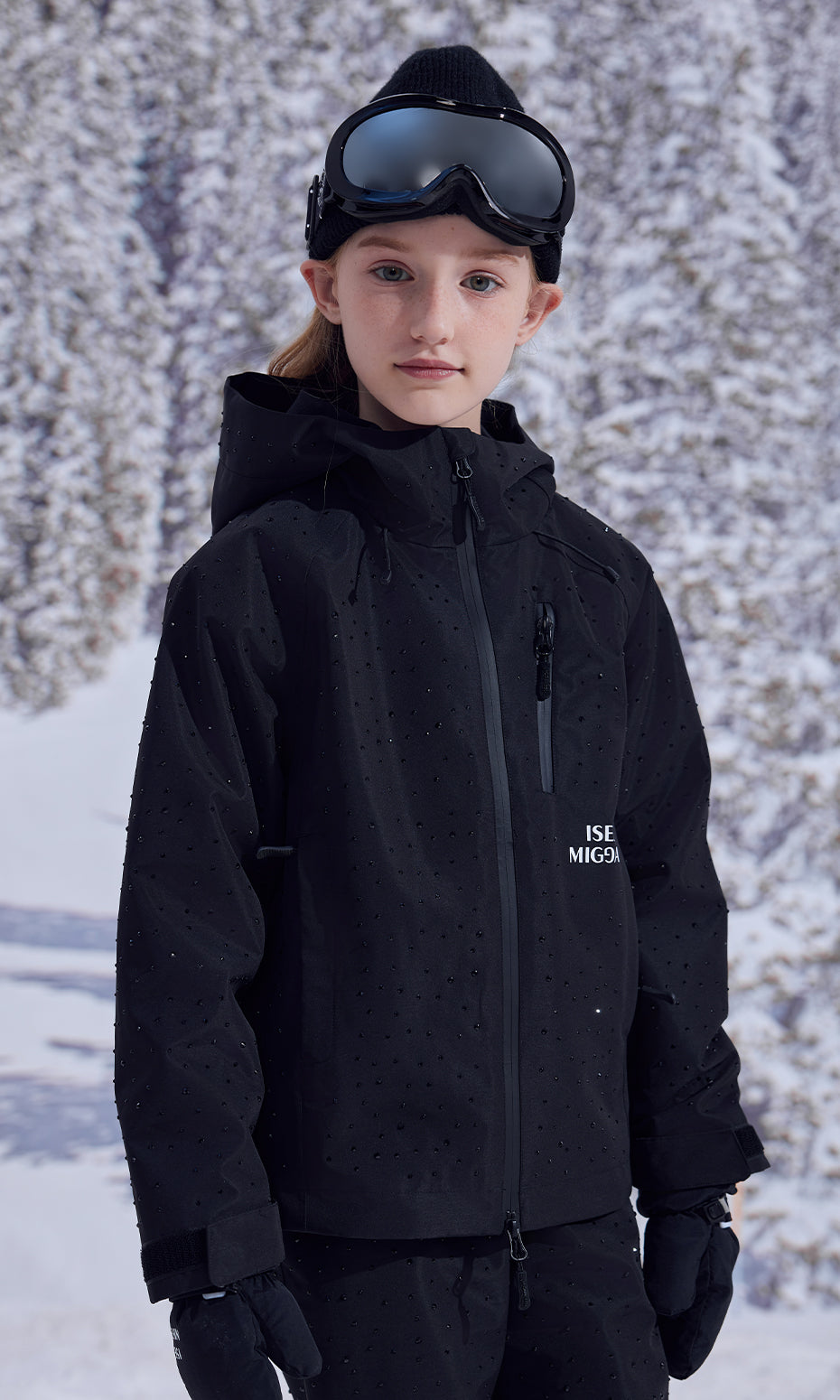 ISEE MIGGA Children's Diamond Black Warrior Ski Suit