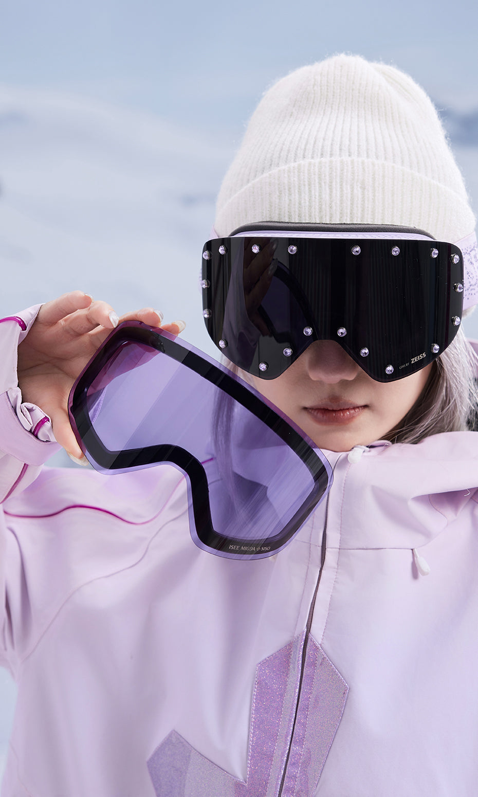Zeiss diamantbesatte snøbriller