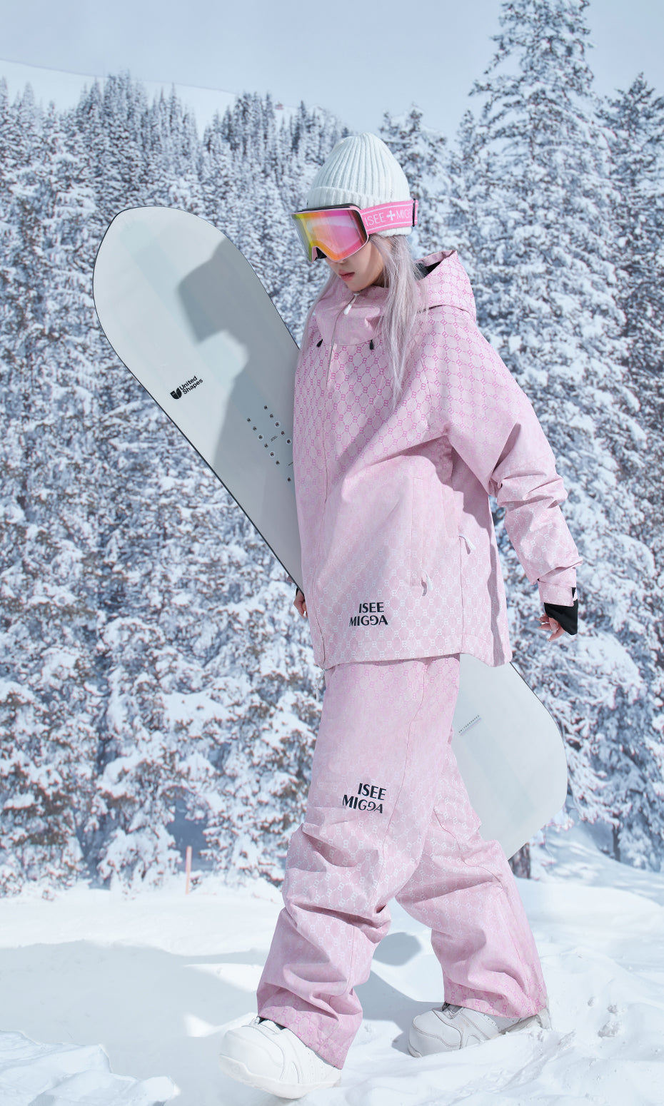 ISEE MIGGA Pink Floral Ski Suit
