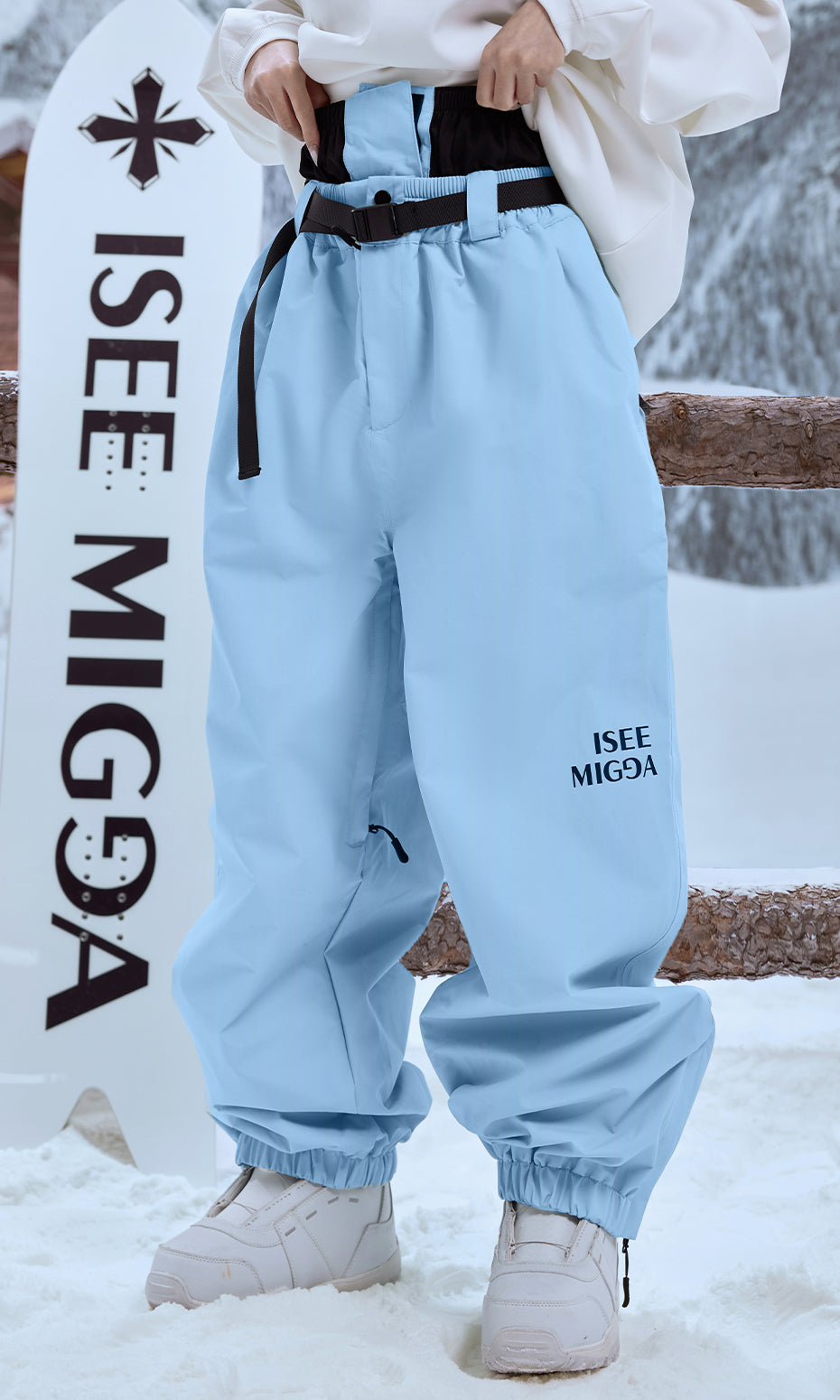 ISEE MIGGA Cloud Blue Wide-Leg Pants