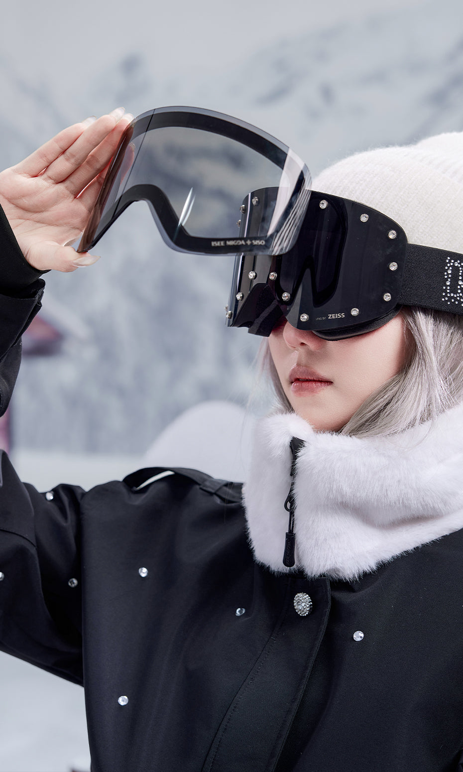 Zeiss diamantbesatte snøbriller