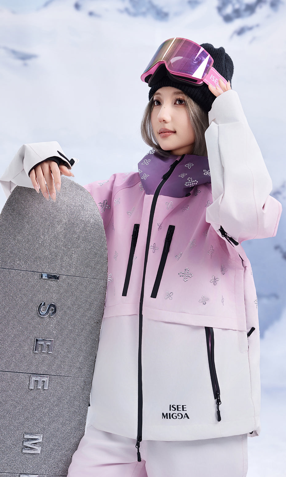 ISEE MIGGA Sunset Pink Cross Ski Suit