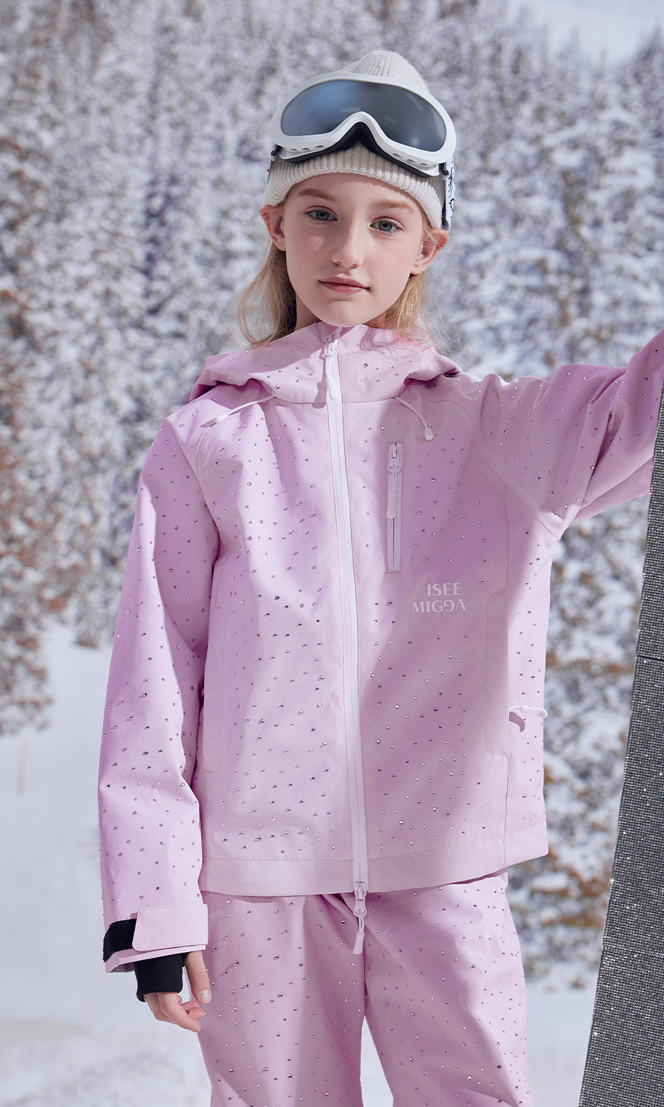 ISEE MIGGA Children's Barbie Ski Suit with Diamonds