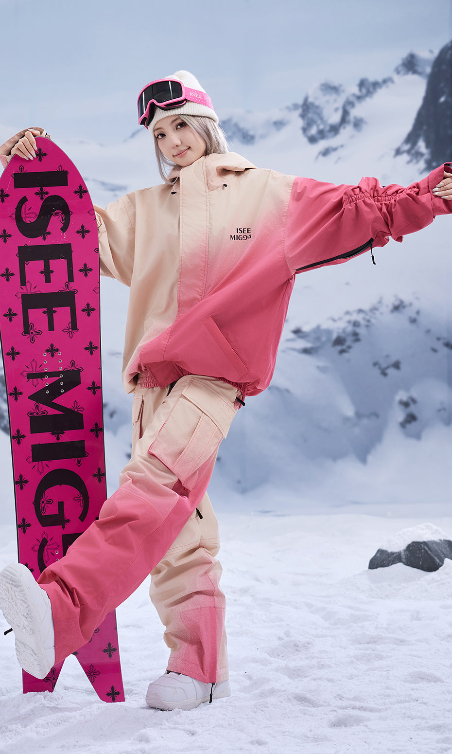 定価46000円 EMMEGI エンメジ スキーウェア ピンク グラフィック Other design series – ISEEMIGGA