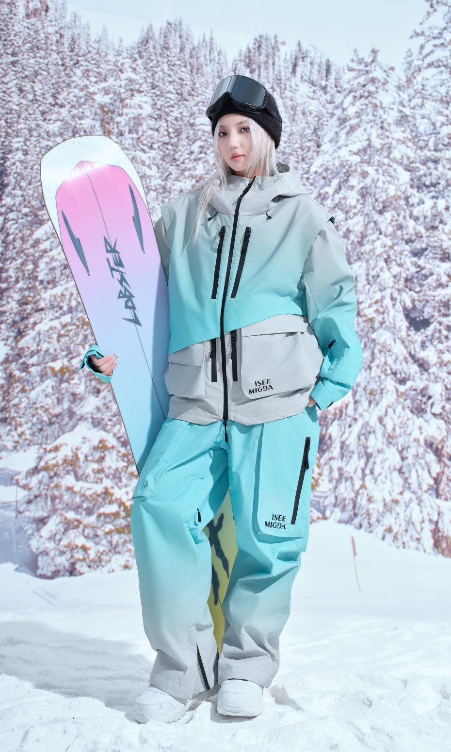ISEE MIGGA Green Tone Mint Ski Suit