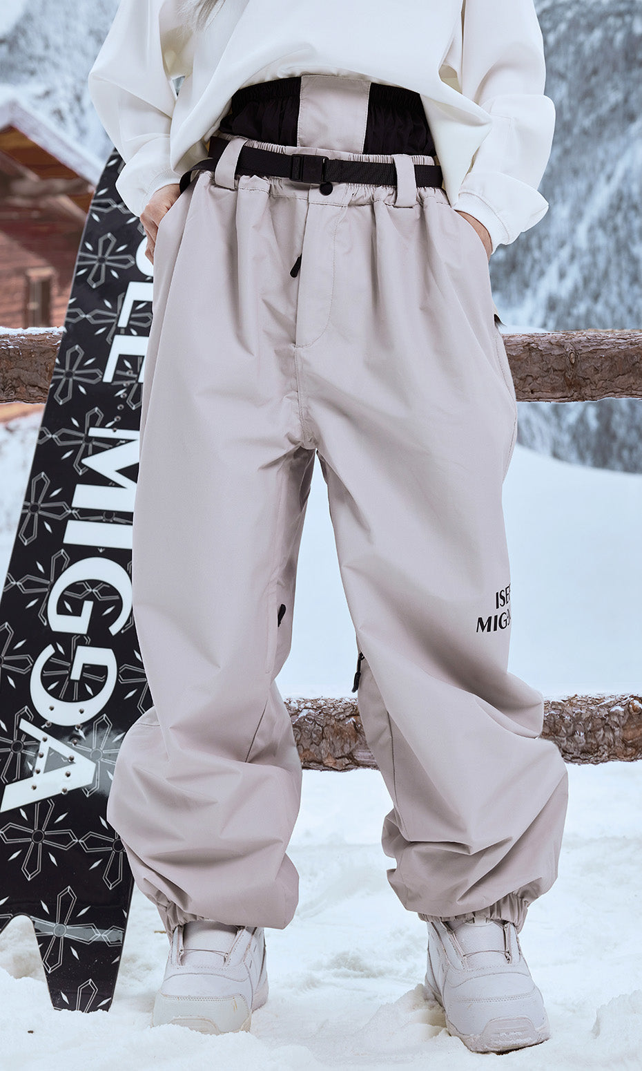 ISEE MIGGA Coffee-Colored Wide-Leg Pants