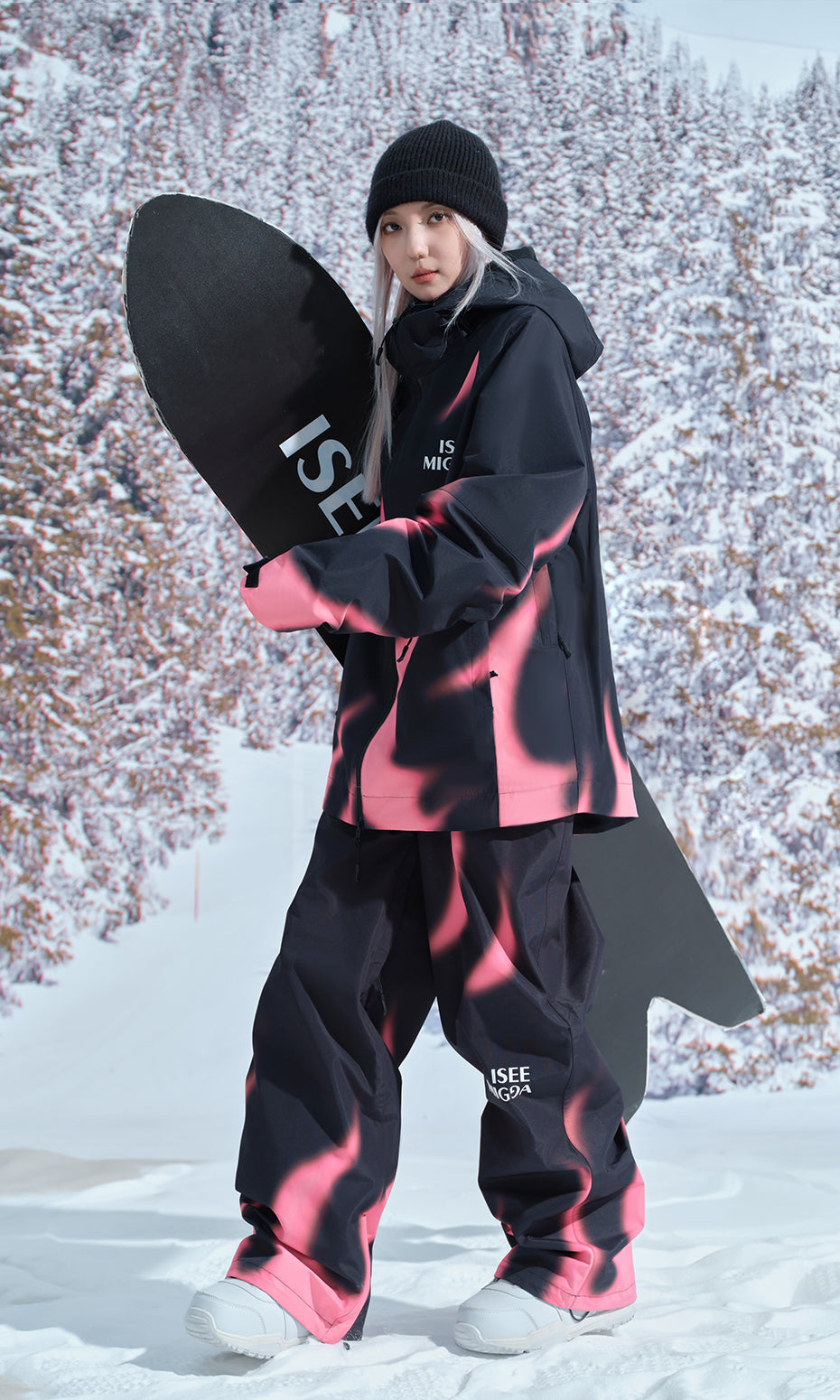 ISEE MIGGA Pink Flame Ski Suit