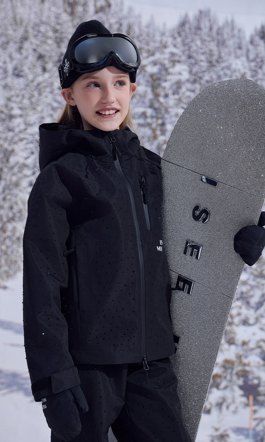 ISEE MIGGA Children's Diamond Black Warrior Ski Suit