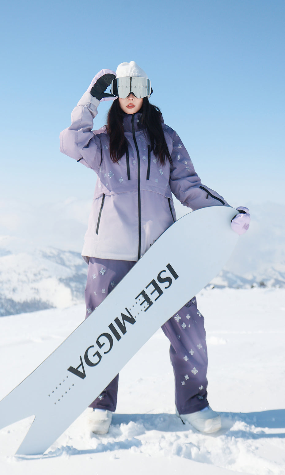 ISEE MIGGA Dark Night Purple Cross Ski Suit
