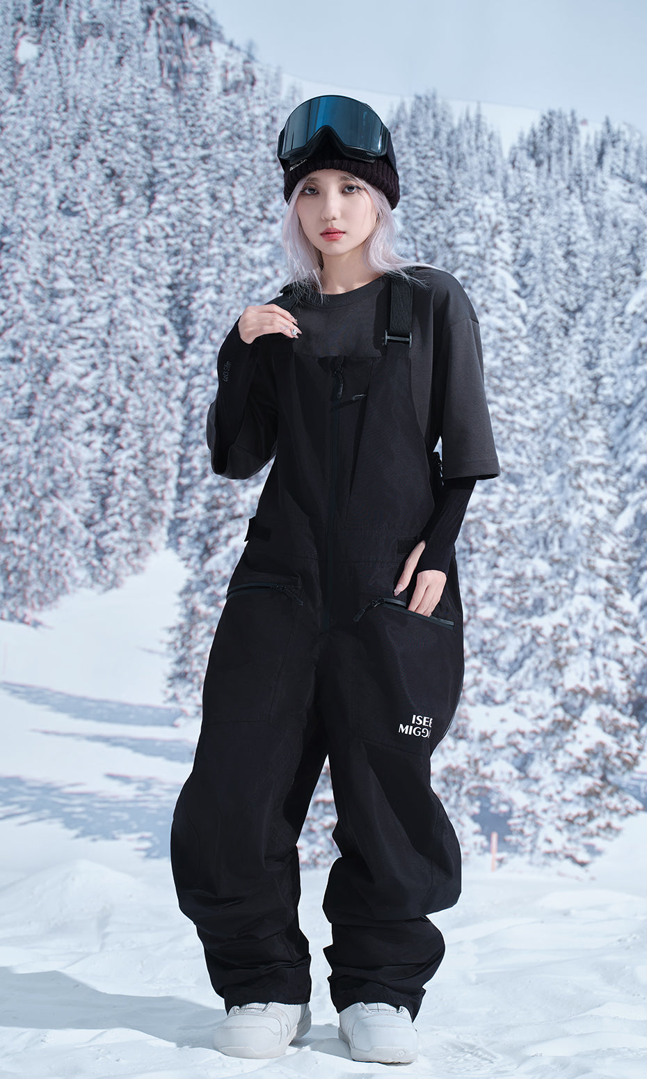 ISEE MIGGA Shadow Black Basic Overalls