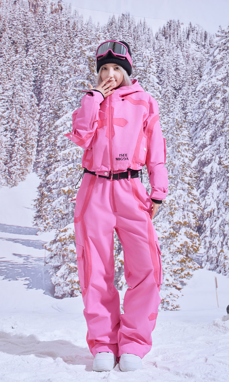 ISEE MIGGA Snowy Powder Shadow Ski Suit
