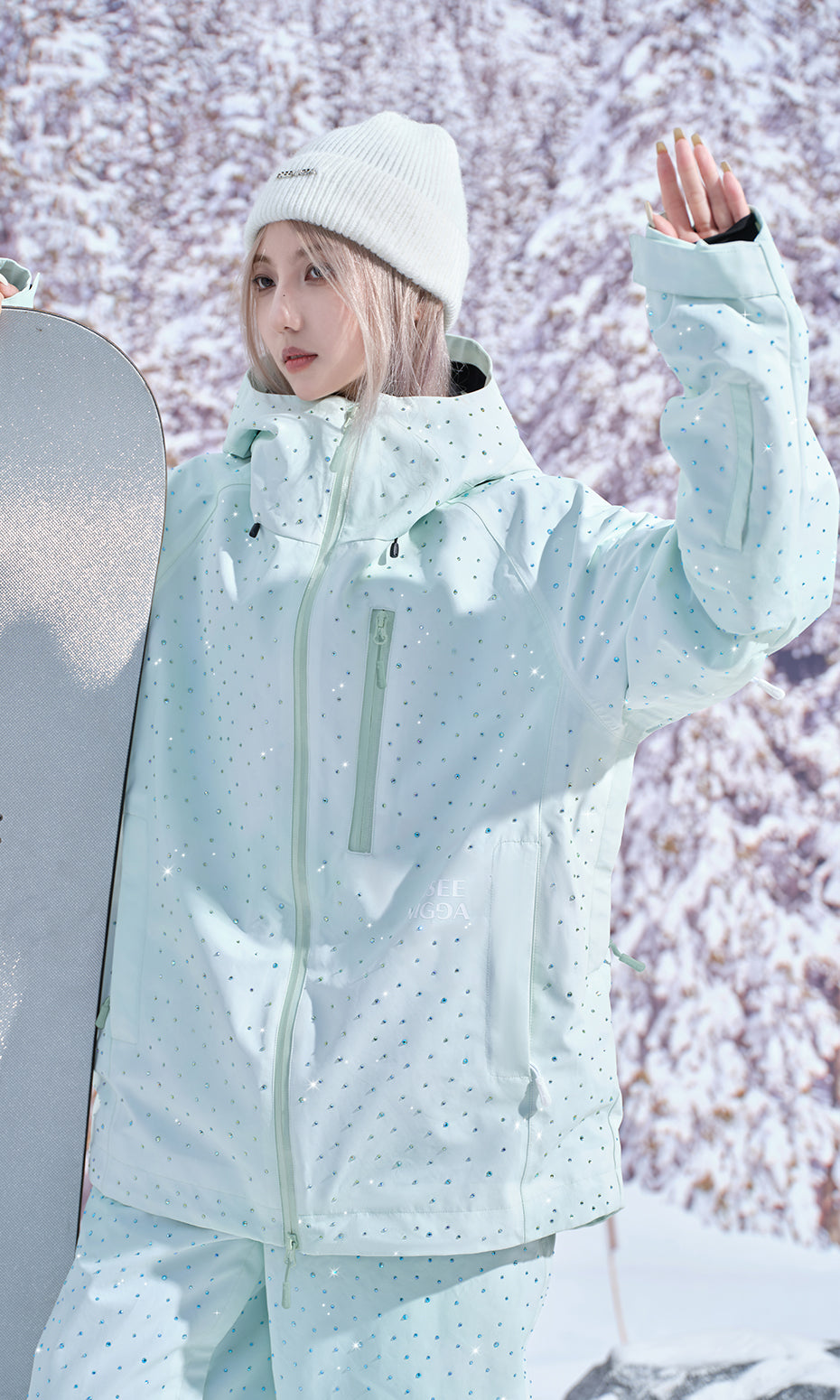 ISEE MIGGA Diamond Mint Green Ski Suit