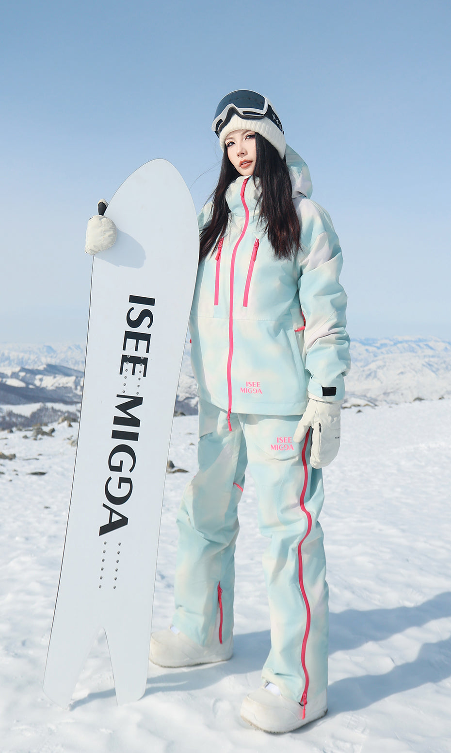 ISEE MIGGA Smoky Green Plum Ski Suit