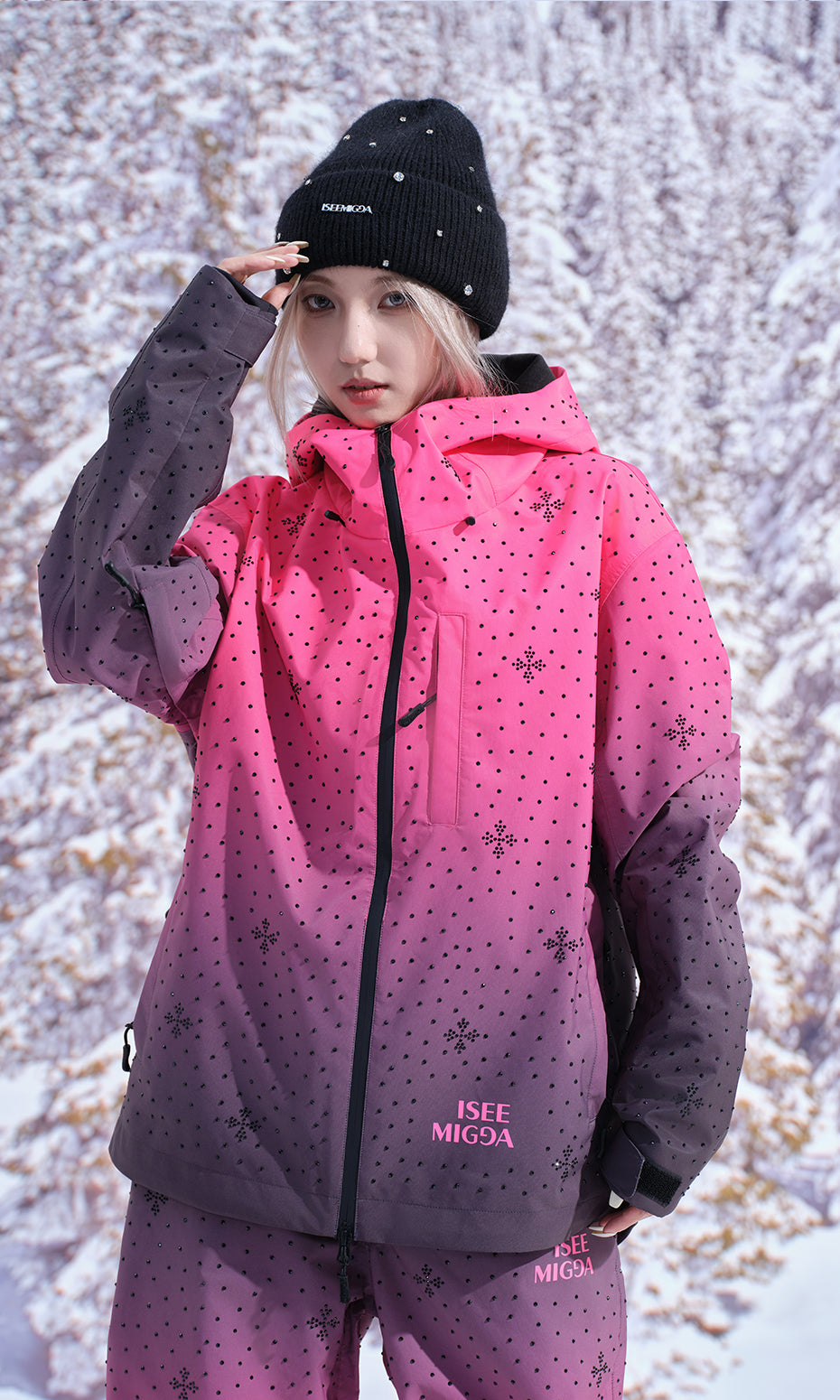 ISEE MIGGA Shadow Barbie Cross Diamond Ski Suit