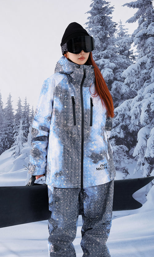 ISEE MIGGA 3D Naked Starry Sky Ski Suit