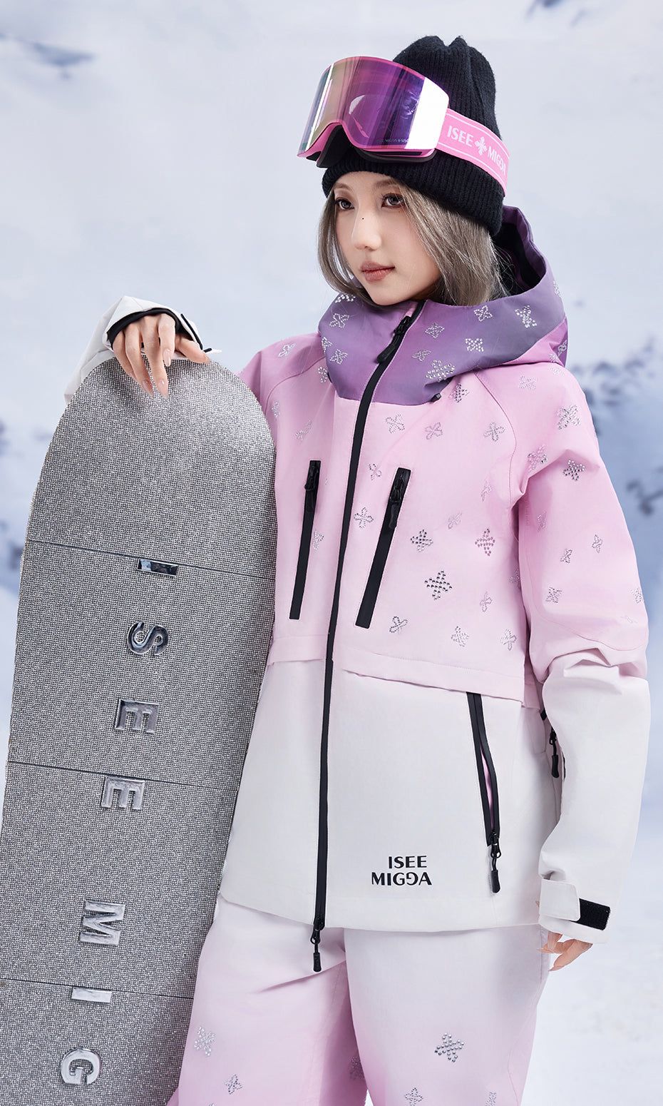ISEE MIGGA Sunset Pink Cross Ski Suit