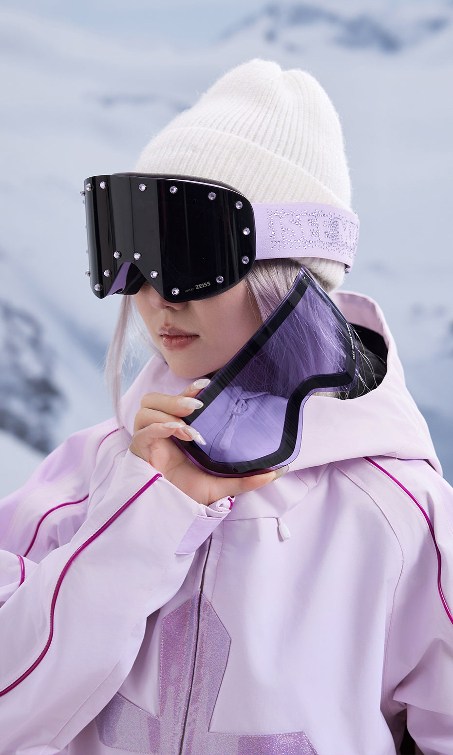 Zeiss diamantbesatte snøbriller
