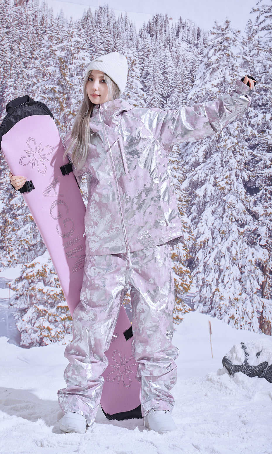 ISEE MIGGA Silver Powder Warrior Ski Suit