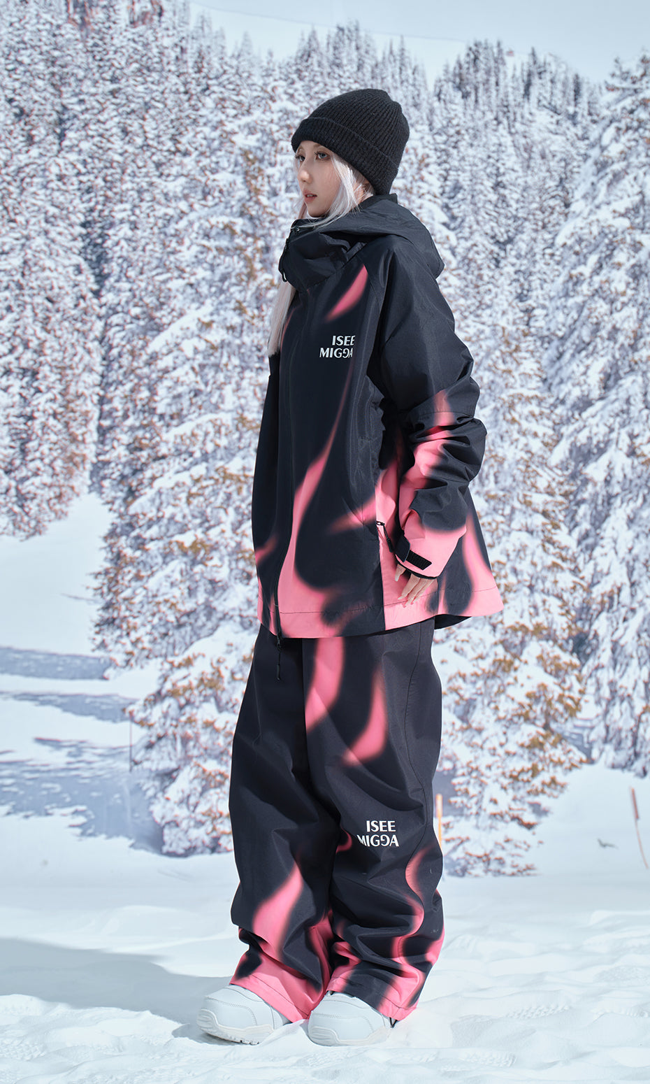 ISEE MIGGA Pink Flame Ski Suit