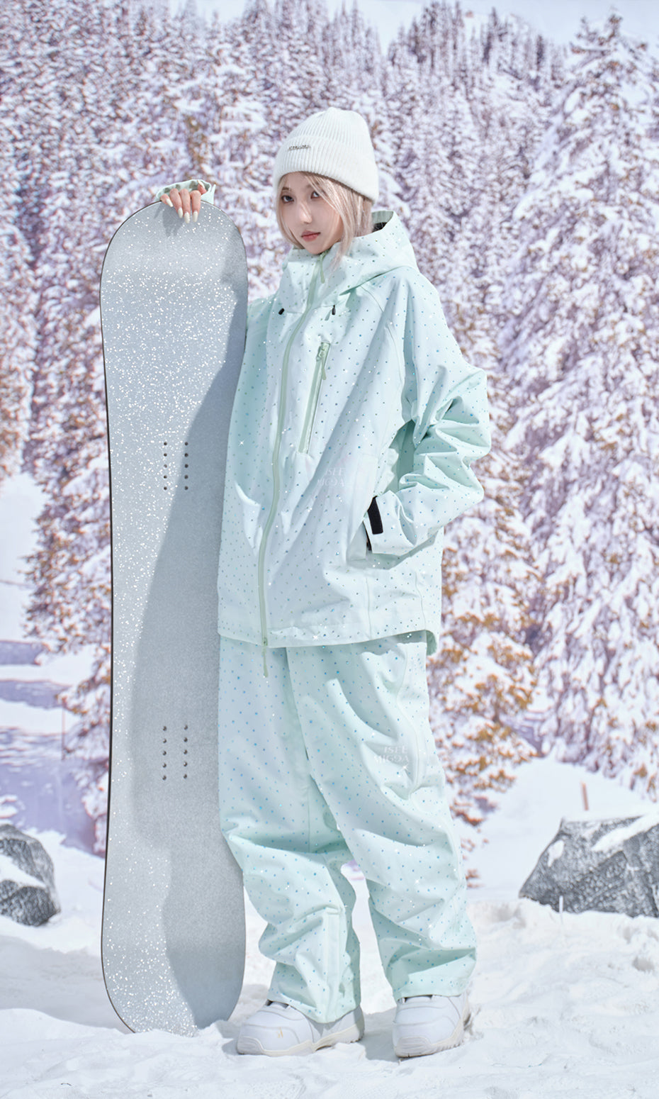 ISEE MIGGA Diamond Mint Green Ski Suit