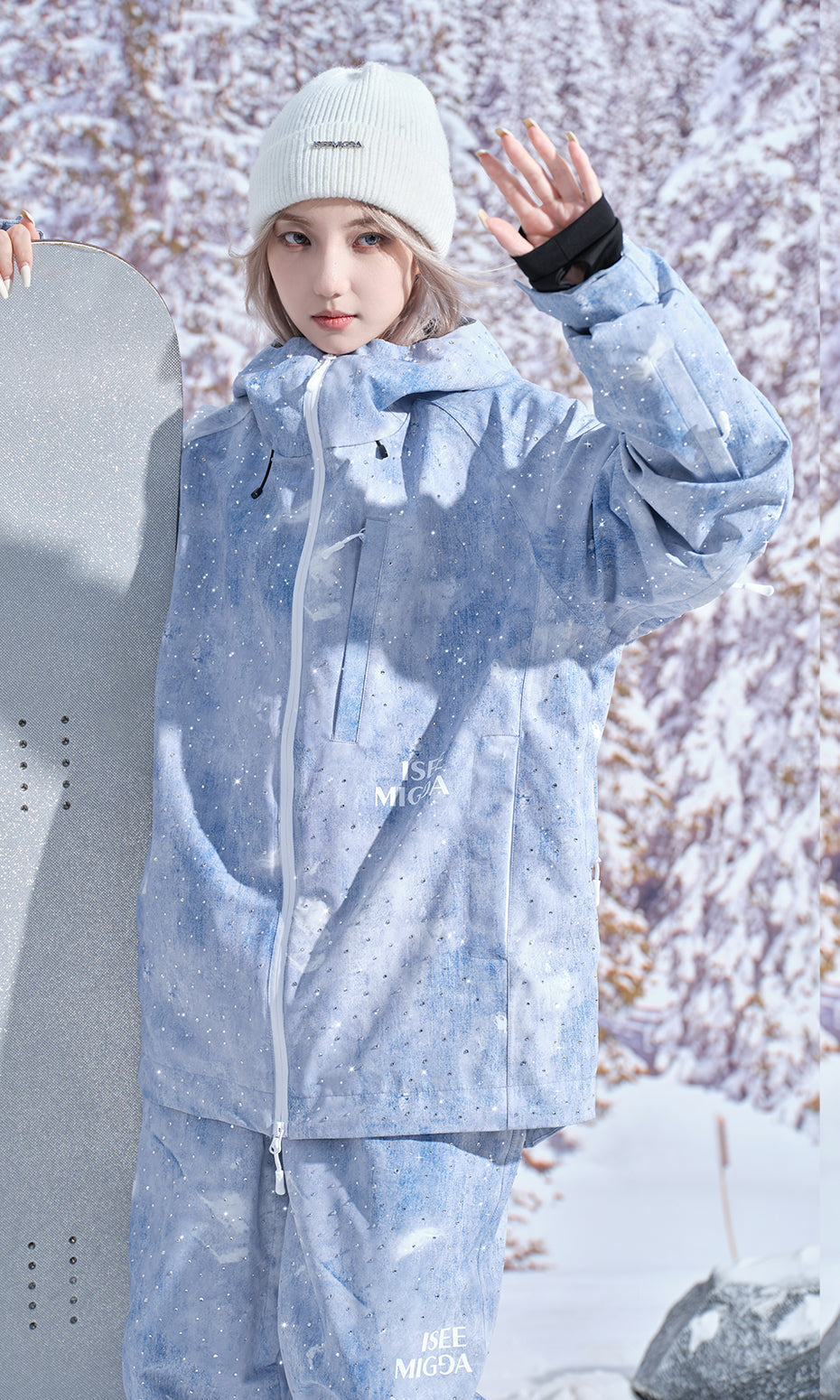 ISEE MIGGA Diamond Denim Ski Suit
