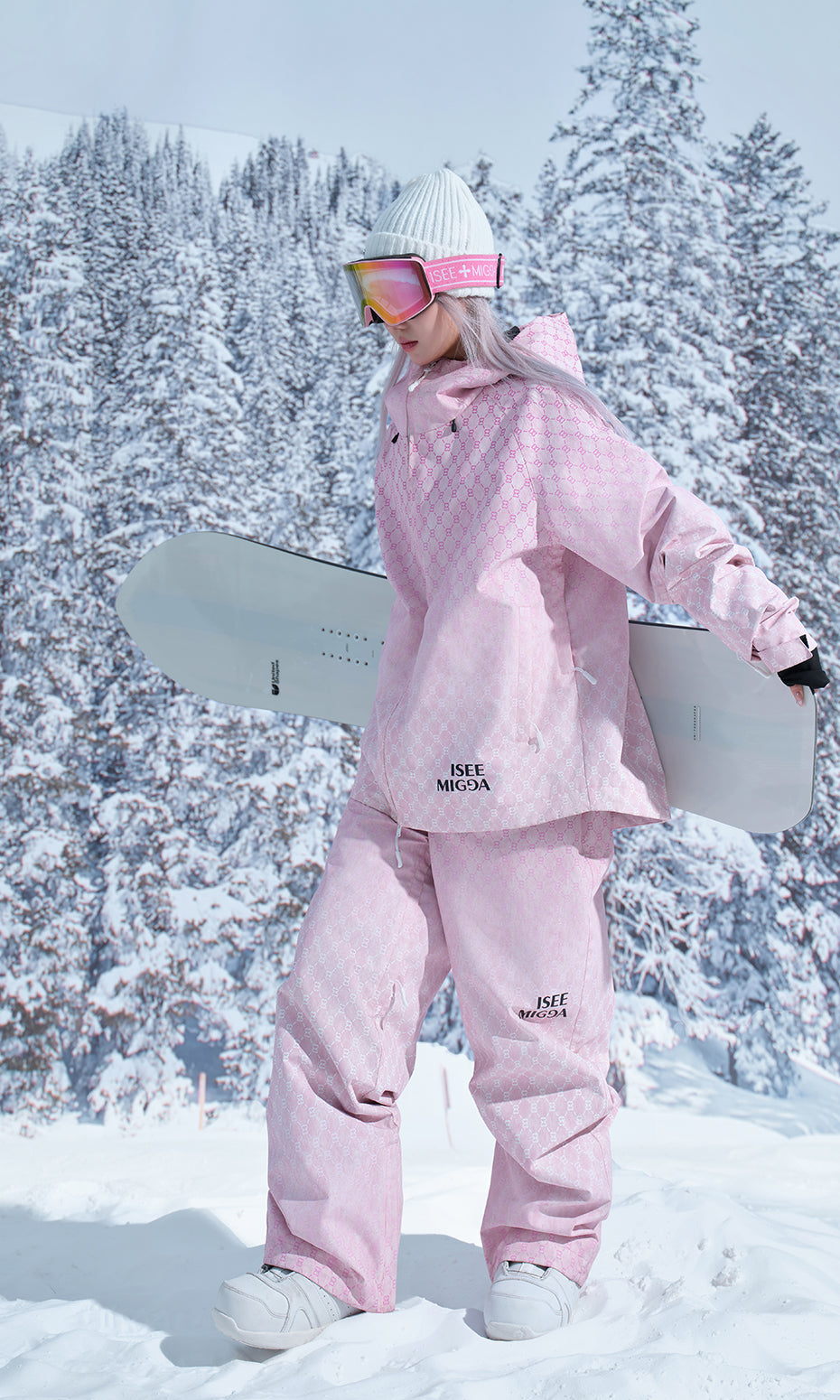 ISEE MIGGA Pink Floral Ski Suit