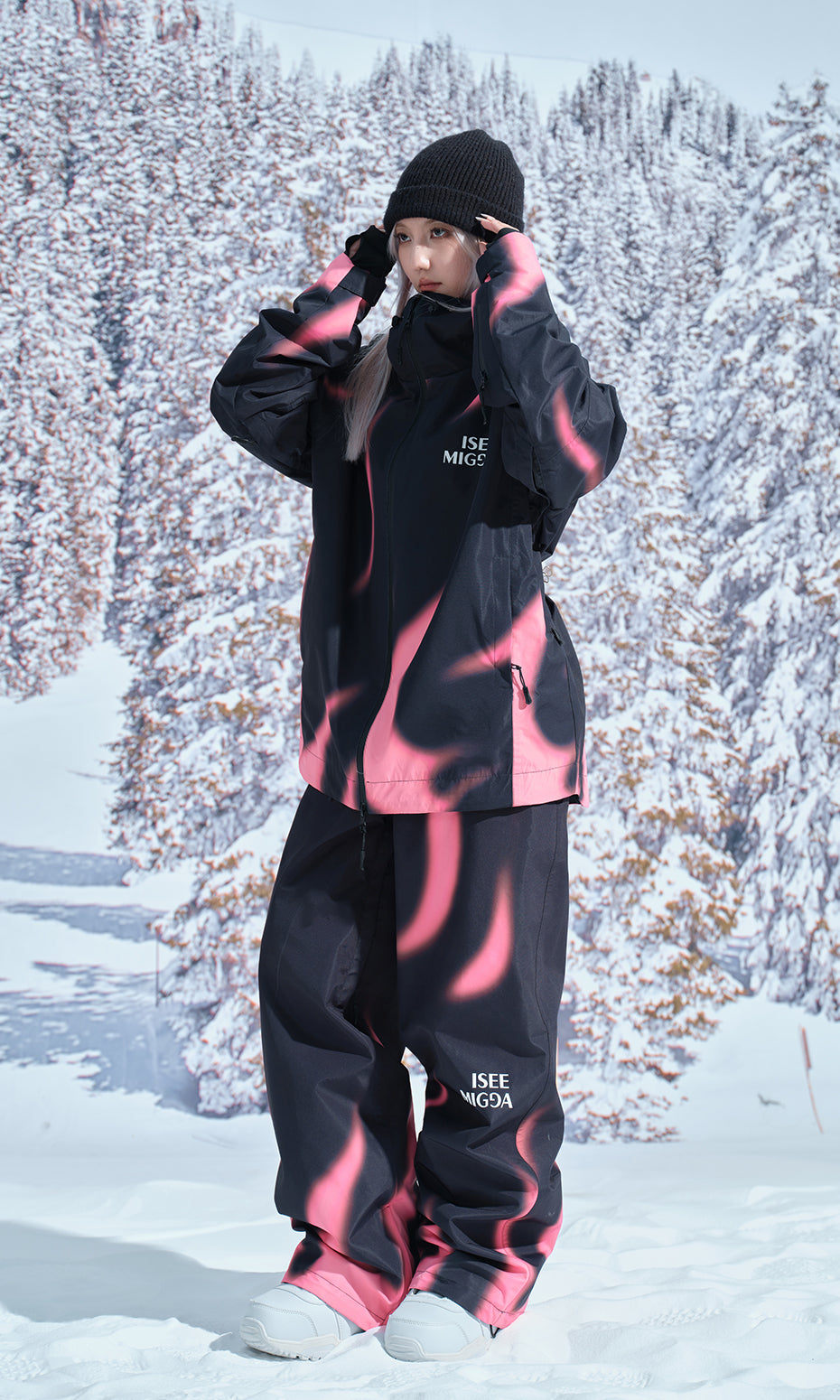 ISEE MIGGA Pink Flame Ski Suit