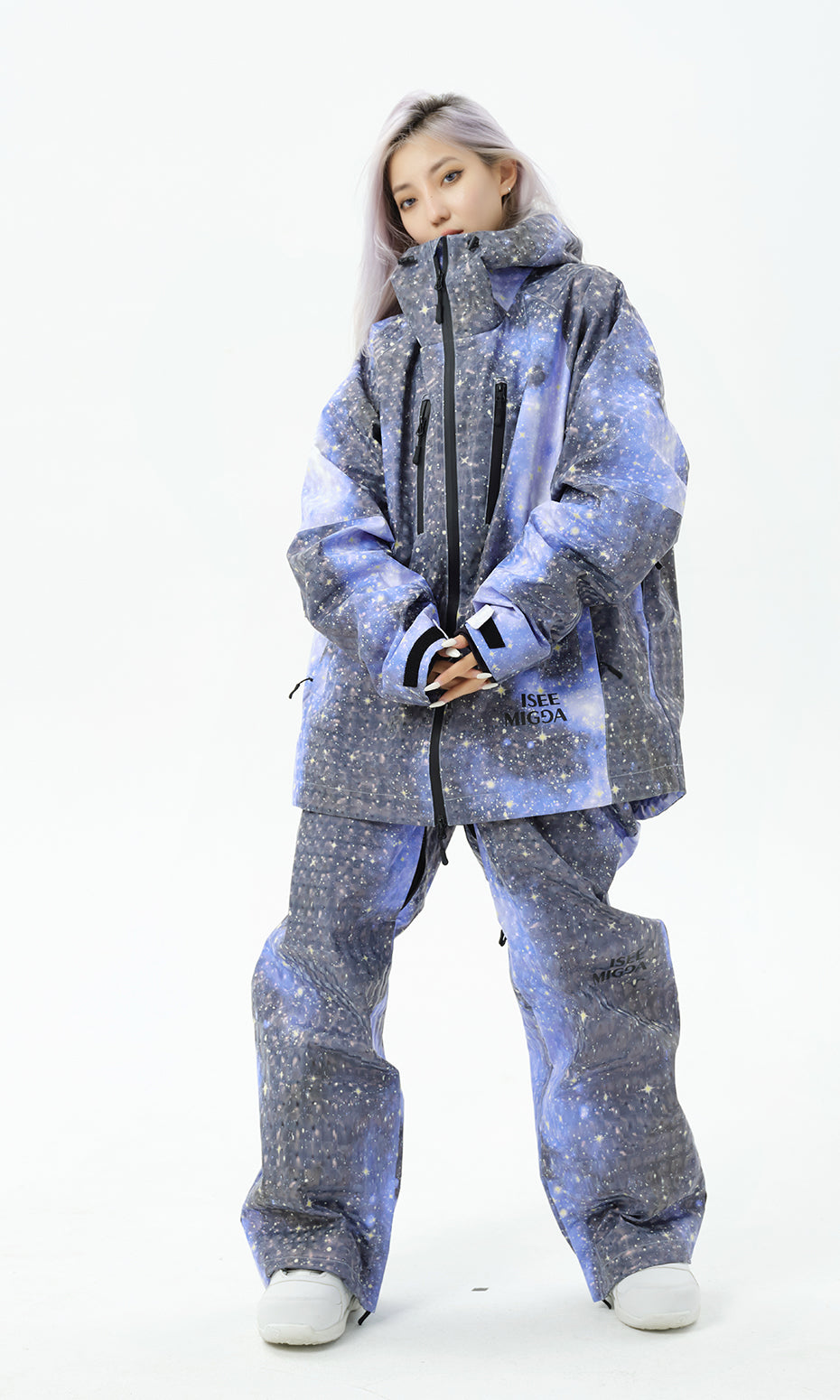 ISEE MIGGA 3D Naked Starry Sky Ski Suit