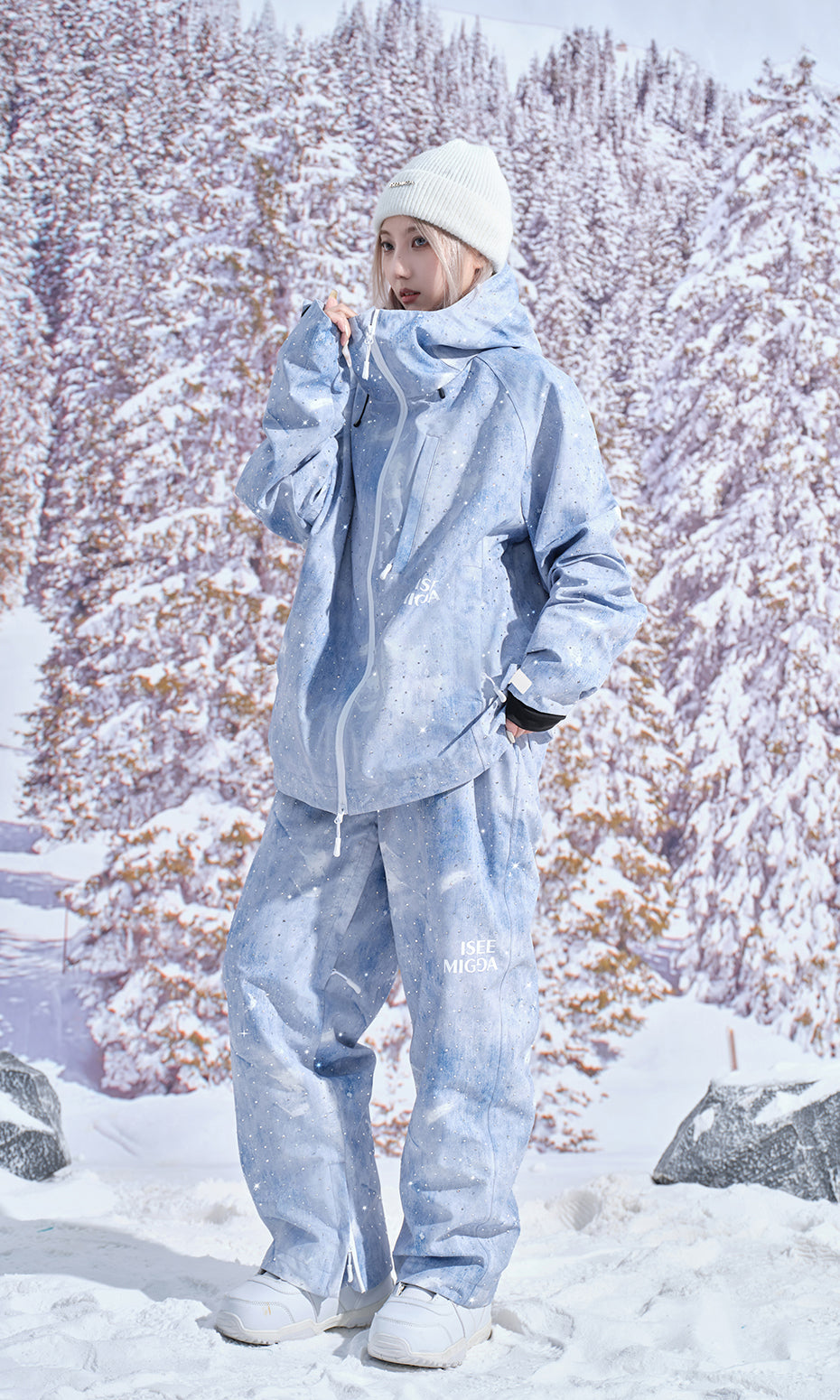 ISEE MIGGA Diamond Denim Ski Suit