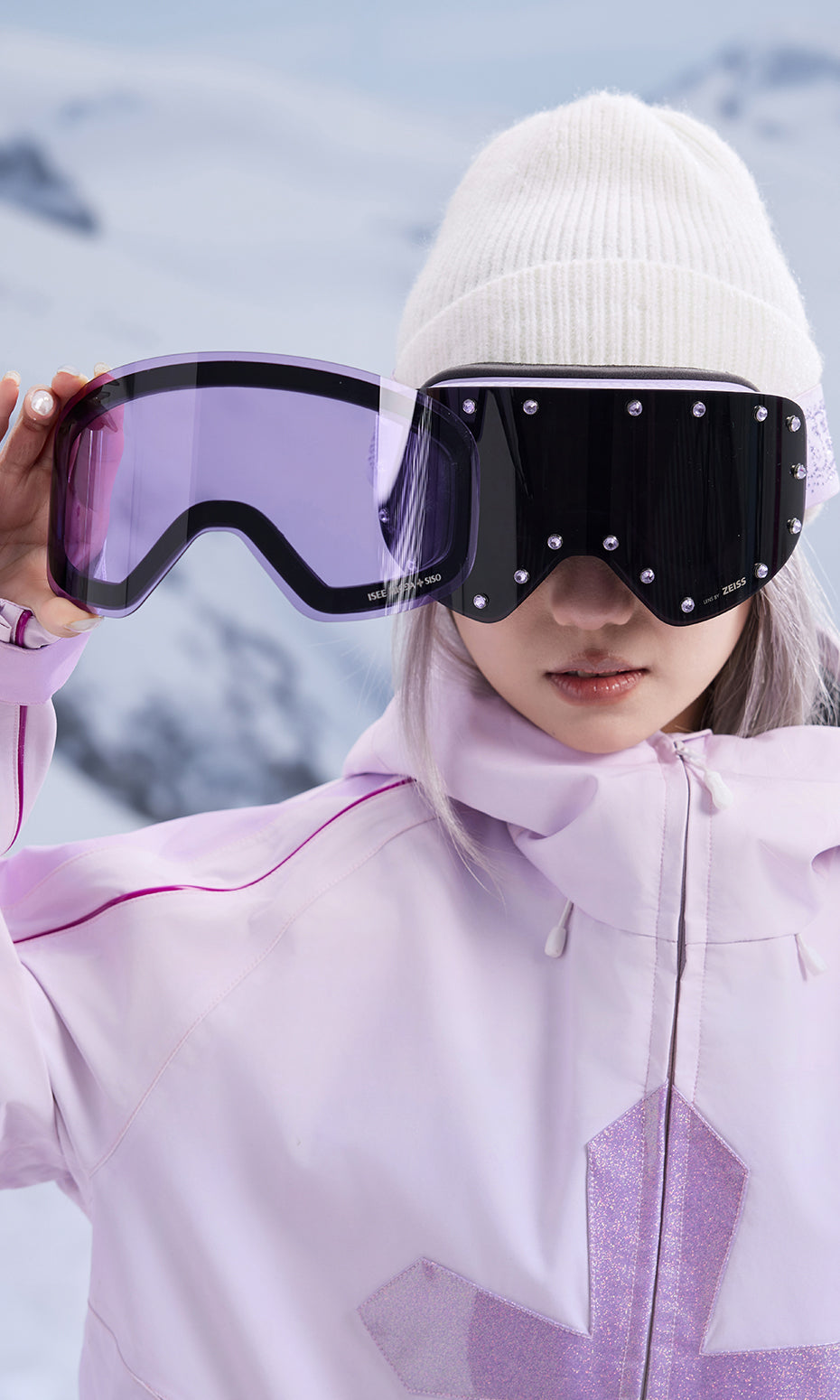 Zeiss diamantbesatte snøbriller
