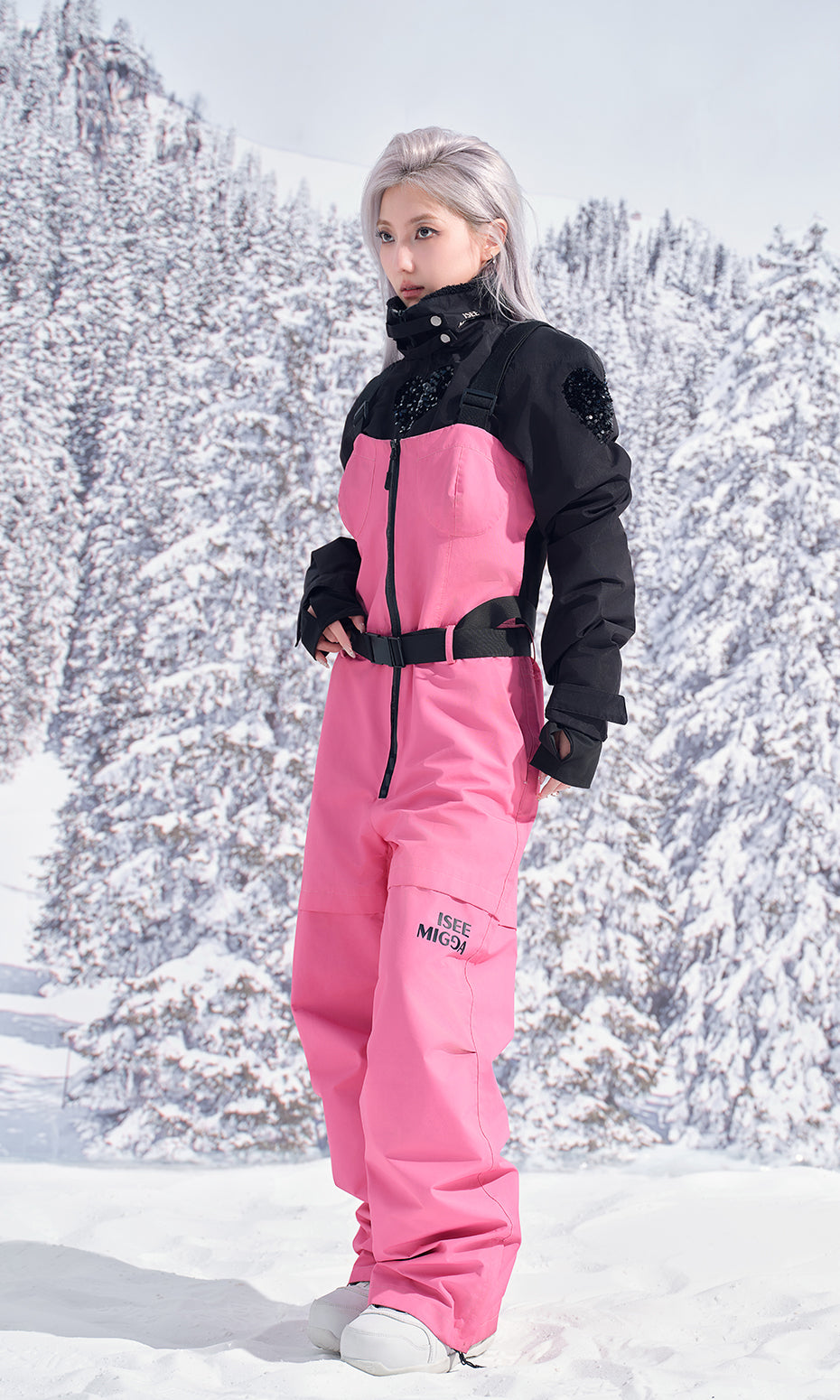 ISEE MIGGA Sequined Heart Ski Suit
