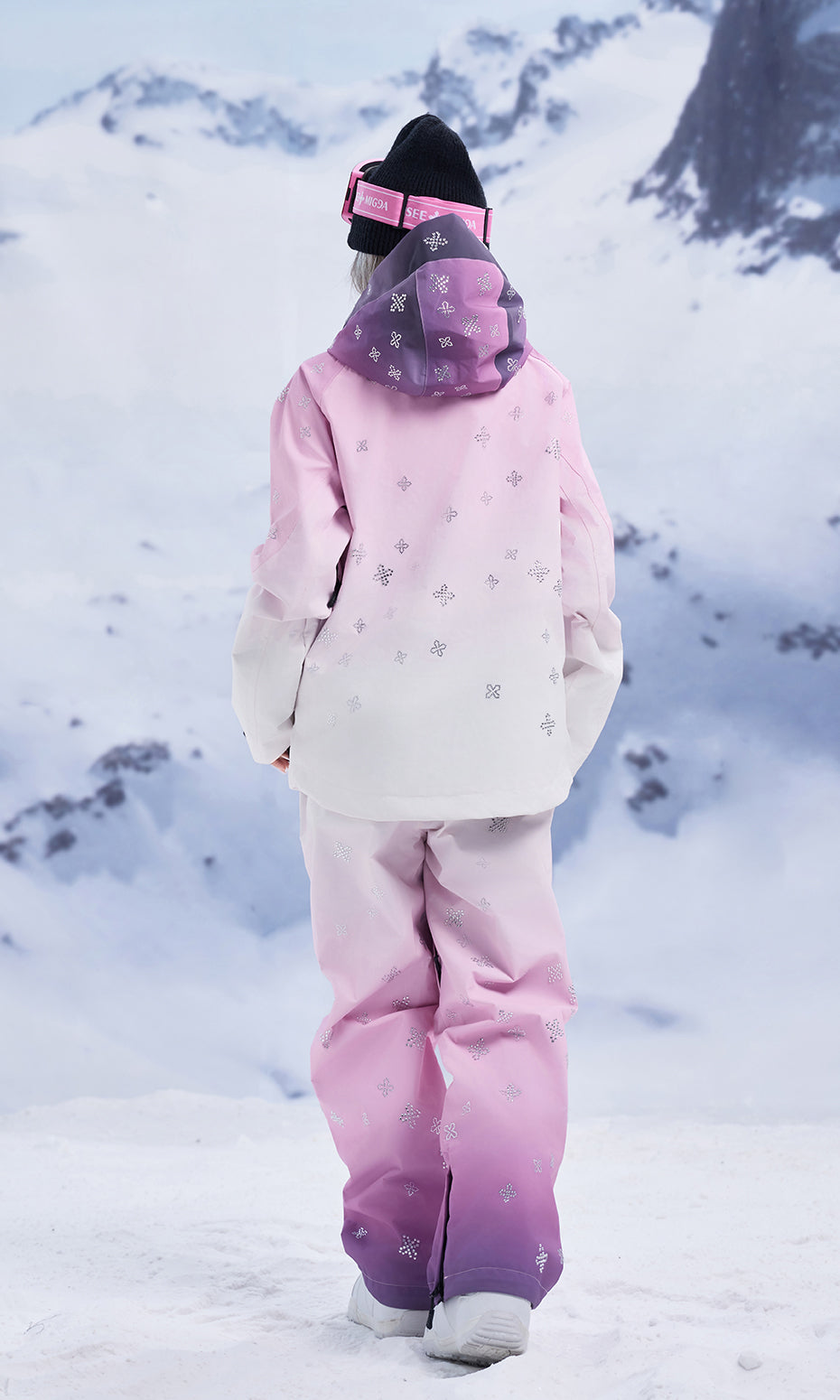 ISEE MIGGA Sunset Pink Cross Ski Suit