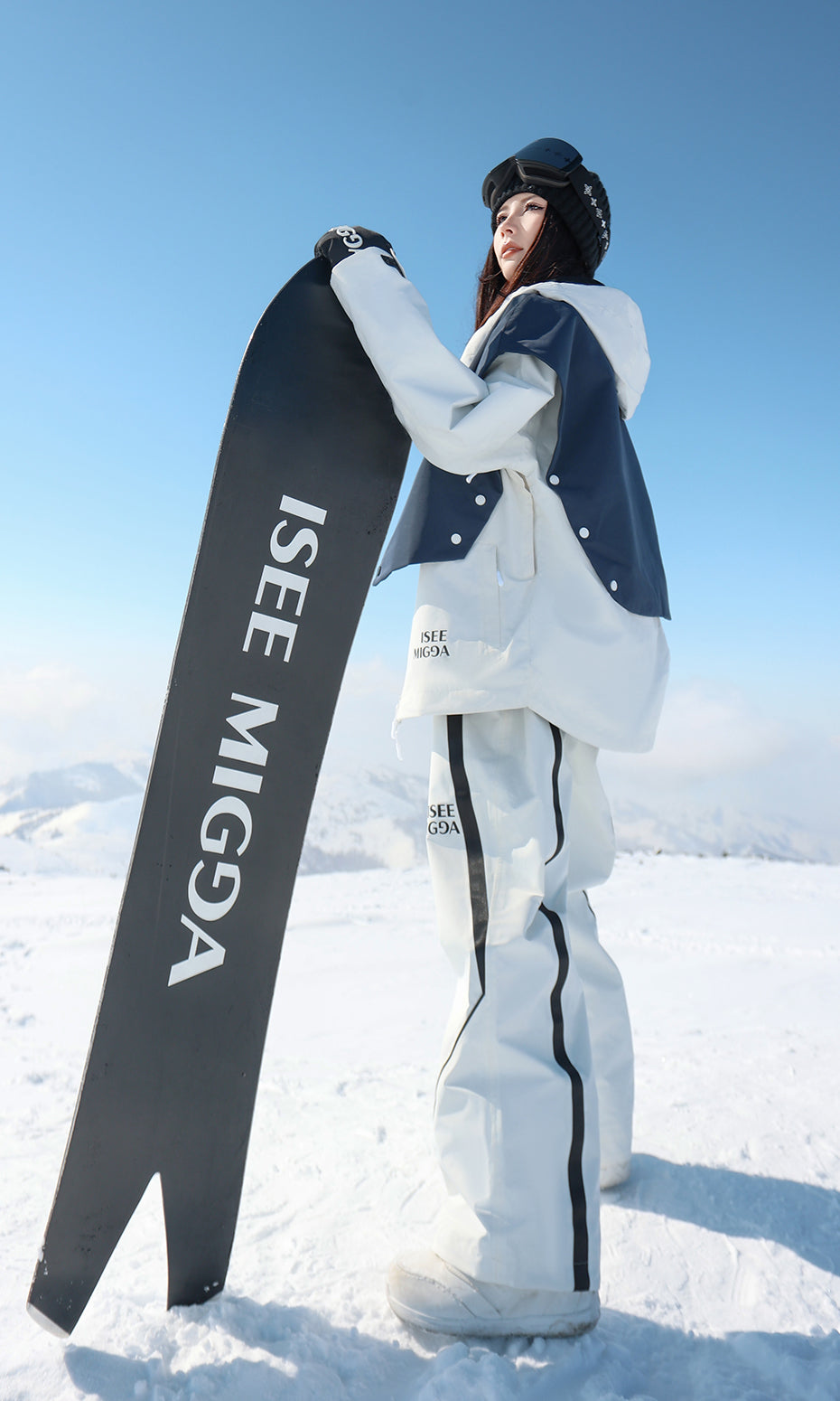 ISEE MIGGA Blue and White Sailor Ski Jacket