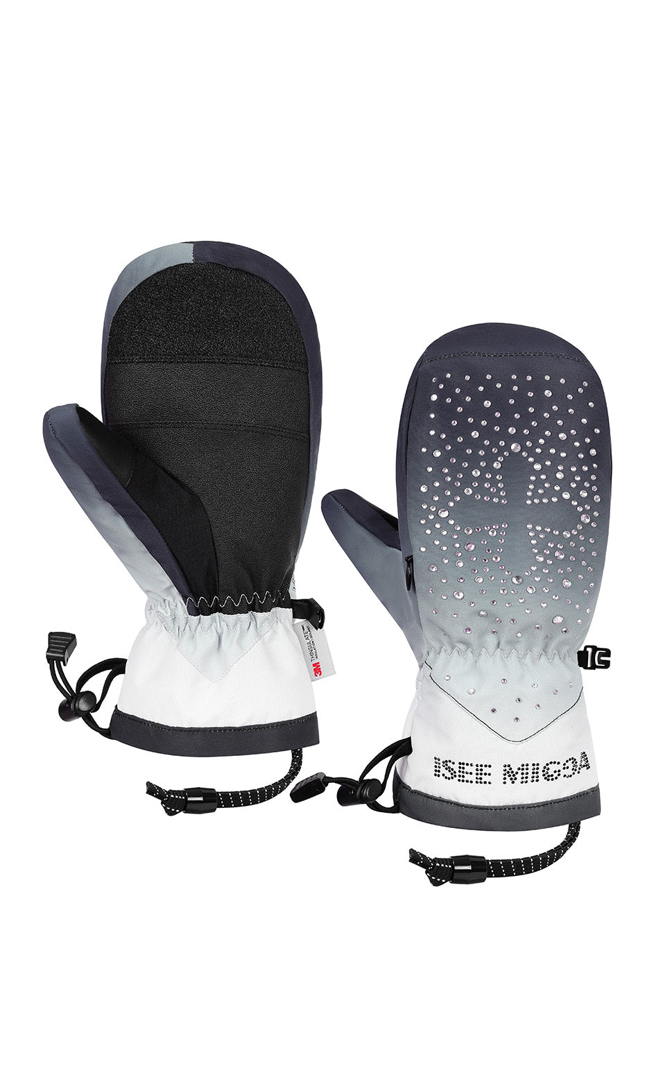 ISEE MIGGA Cross Rhinestone Gloves