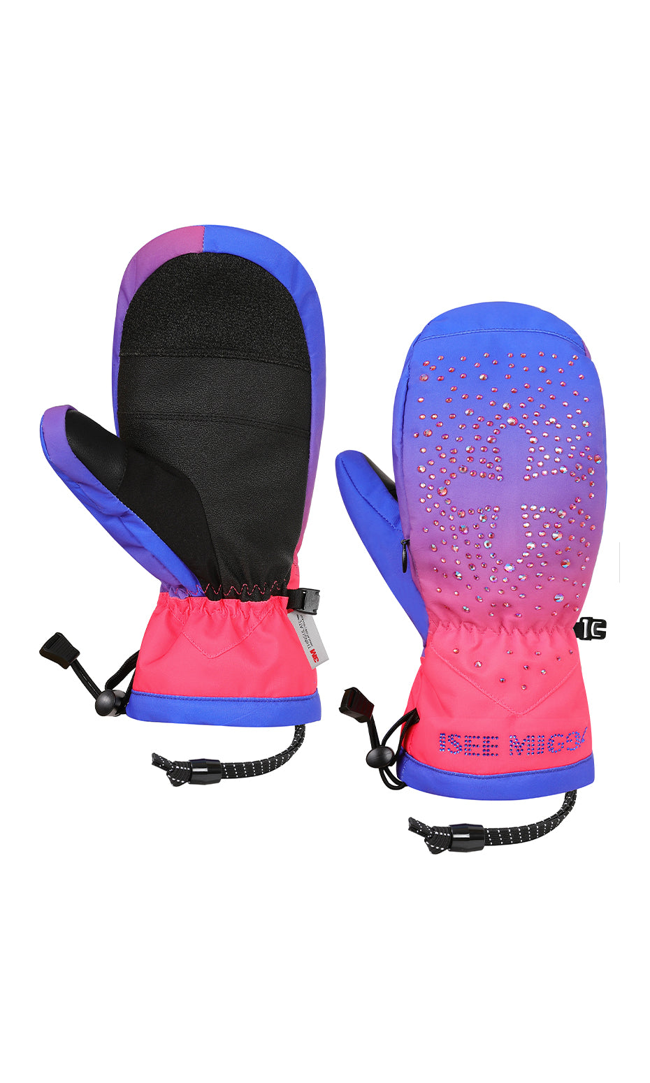 ISEE MIGGA Cross Rhinestone Gloves