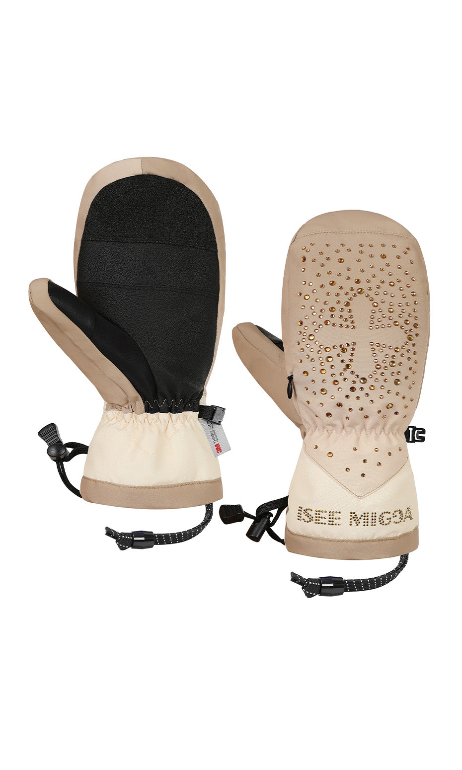 ISEE MIGGA Cross Rhinestone Gloves
