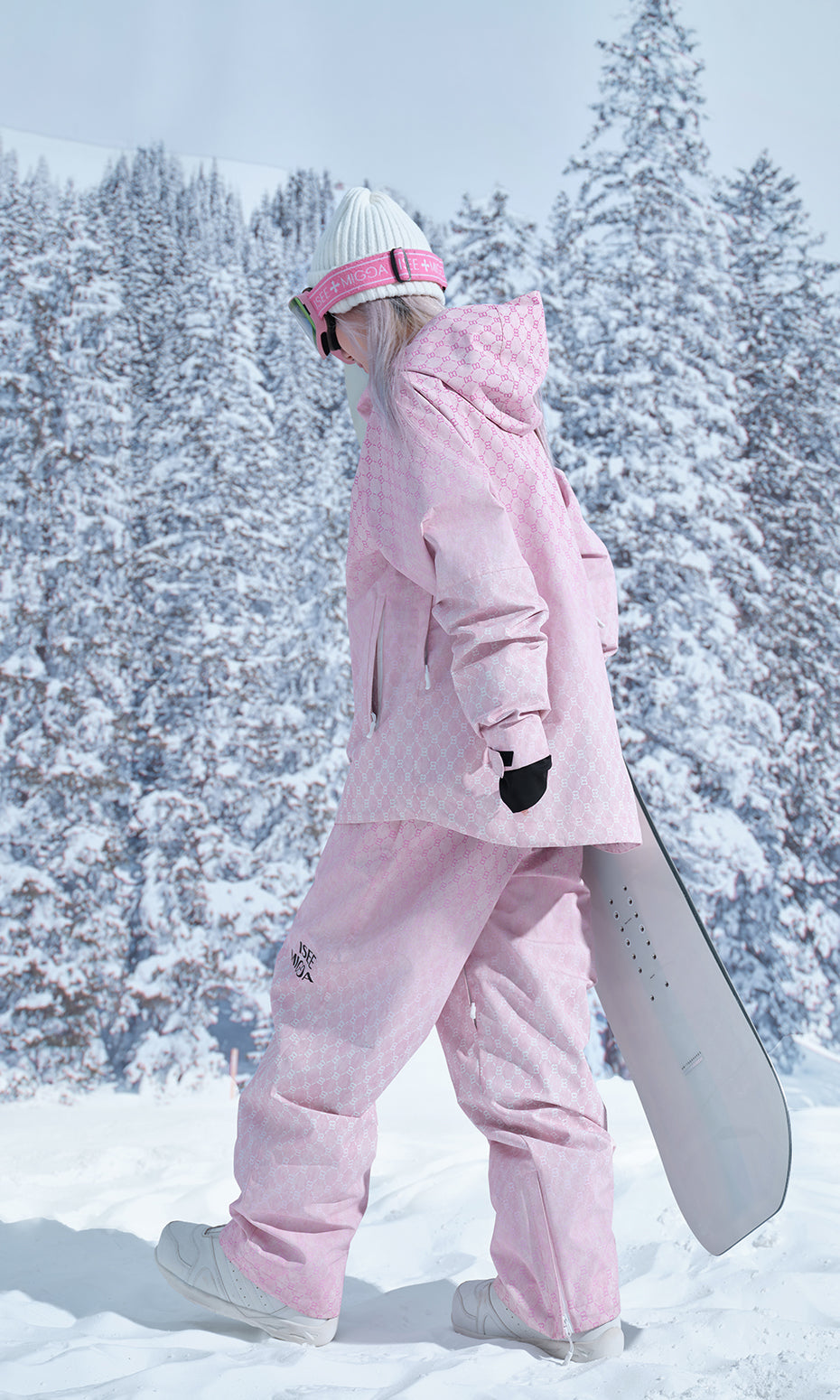 ISEE MIGGA Pink Floral Ski Suit