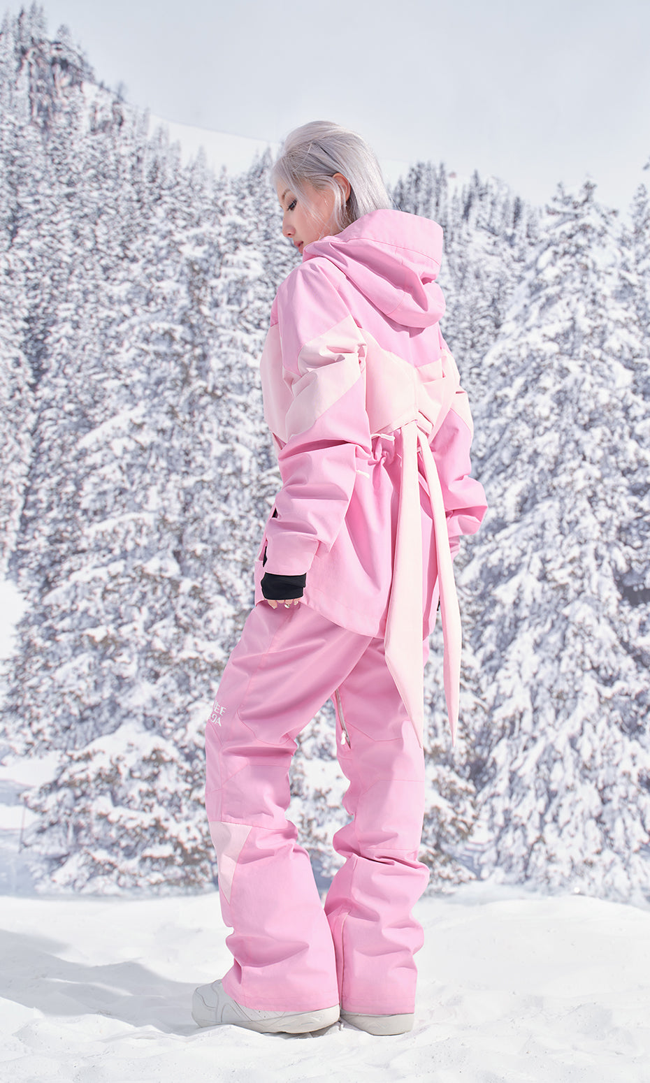 ISEE MIGGA Pink 3D Bow Ski Suit