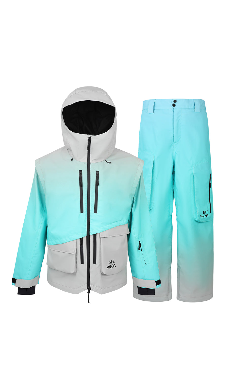 ISEE MIGGA Green Tone Mint Ski Suit